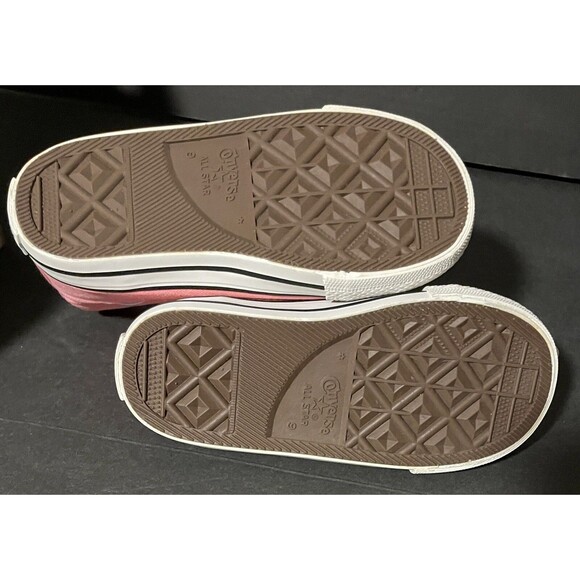 Converse Shoes Toddler Girls 9 Chuck Taylor All Star Sneakers 7J234 Pink Canvas - Picture 5 of 9
